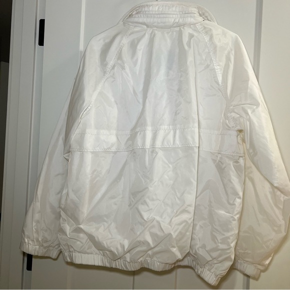 Vintage 1980s CS Classic Windbreaker Hooded Jacket Size X-Large White - Picture 5 of 8